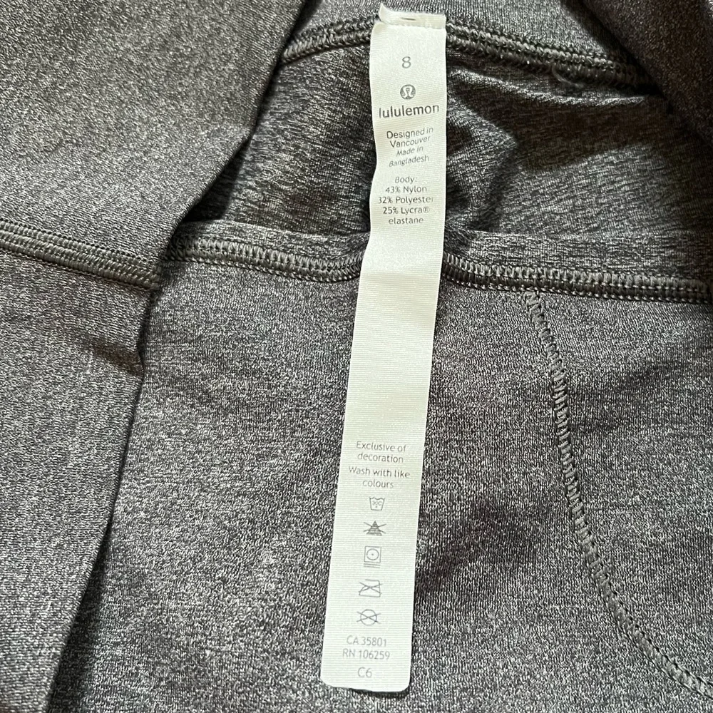 Lululemon Women’s Crop Leggings Gray Heather Size 8